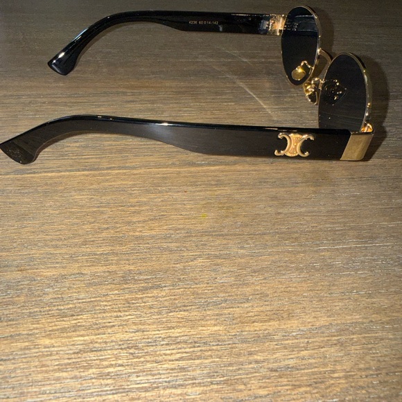 Celine Black Sunglasses Temple Arm with Gold Logo - Picture 3 of 7